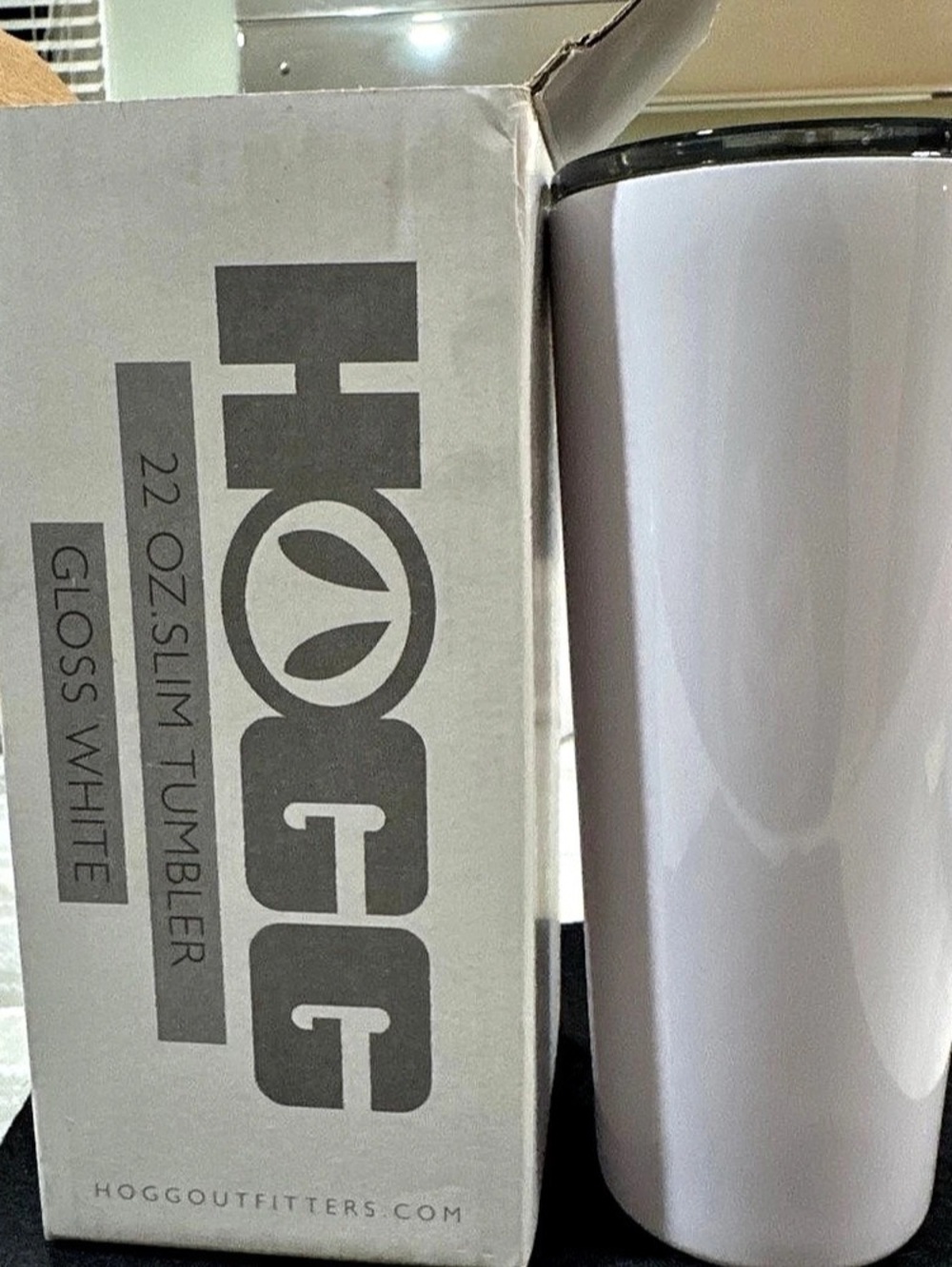 Hogg 22 oz Slim Tumbler Gloss White Tumbler NWT